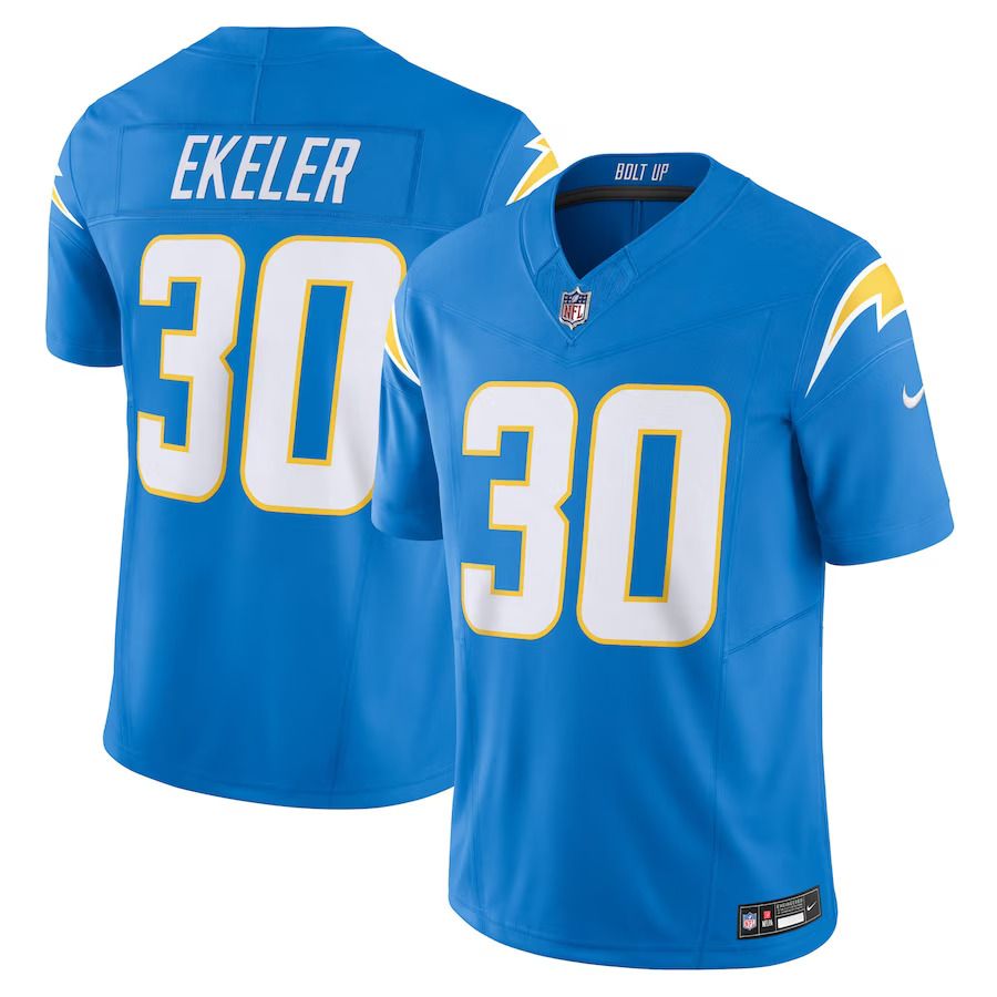 Men Los Angeles Chargers #30 Austin Ekeler Nike Powder Blue Vapor F.U.S.E. Limited NFL Jersey->los angeles chargers->NFL Jersey